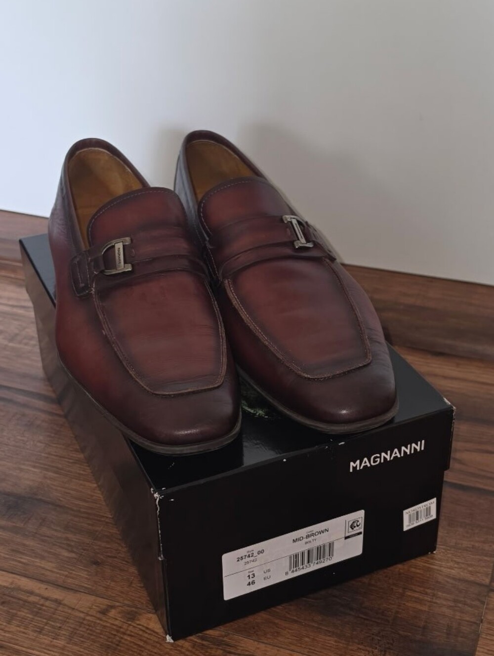 Magnanni Mid Brown Raso II Style 25742 US Mens Size 13 EU46